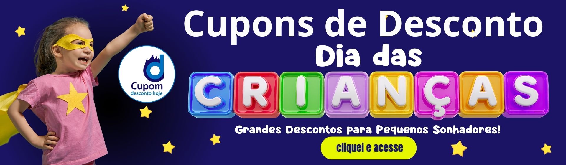 Cupom Desconto Dia das Crianças